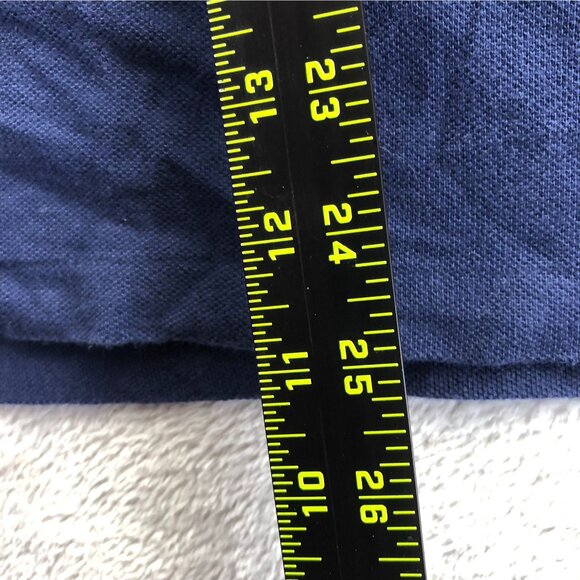 Polo Ralph Lauren Men Polo Shirt Medium Navy Custom Slim Fit Casual Cotton - Picture 4 of 15